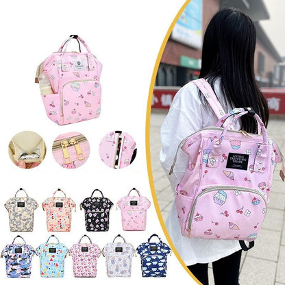 Nylon Female Mommy Baby Backpack