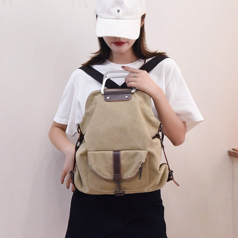 Women Large Capacity Canvas Backpacks