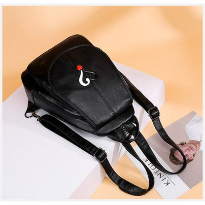 Women's Genuine Leather Retro Backpack