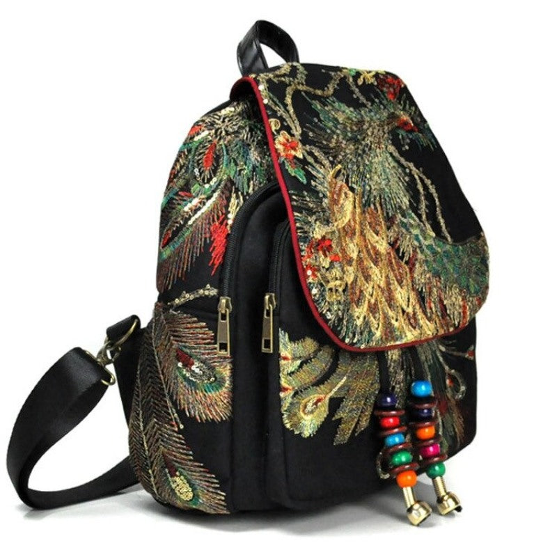 Vintage Embroidery Retro Backpack For Women