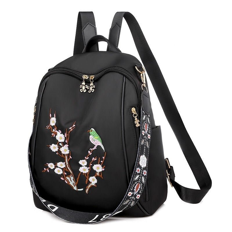 Women's Embroidery Large Capacity Travel Bag