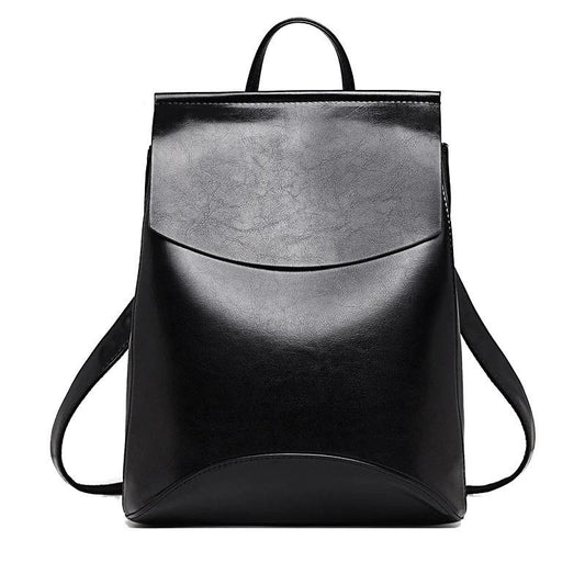 Sleek Youth Leather Backpack