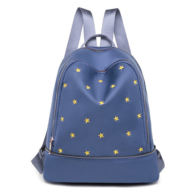 Designer Star Embroidery Ladies Backpack