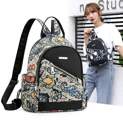 Waterproof Printed Shoulder Backpack For Women