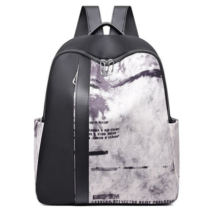 Nylon Splicing Design Shoulder Backpack For Girls