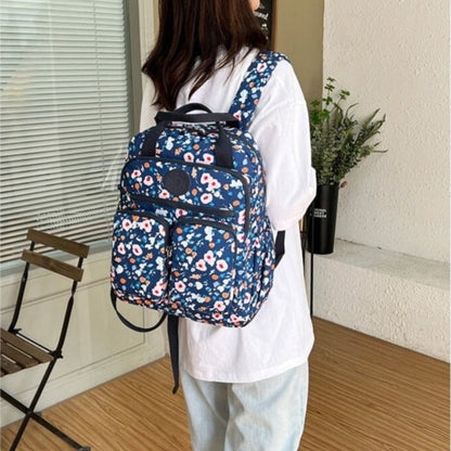 Nylon Floral Print Laptop Backpack For Girls