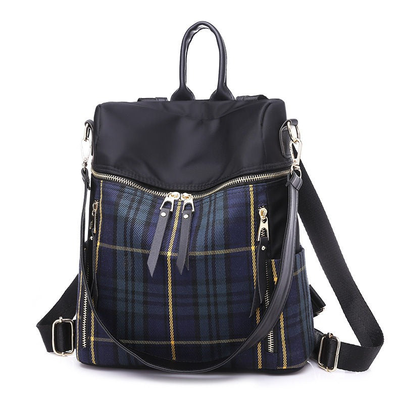 Nylon Plaid Women's Backpacks