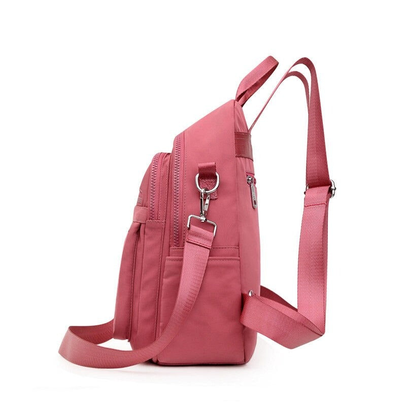 Embroidered Nylon Backpack For Women