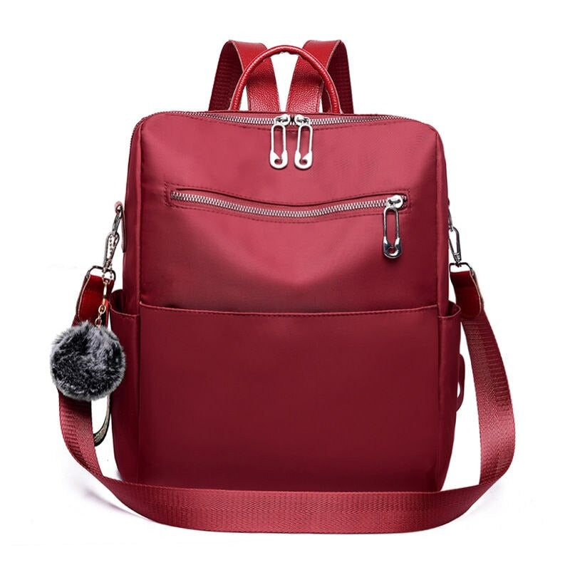 Women's Casual Solid Shoulder Backpack