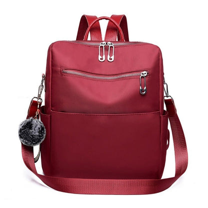 Oxford Waterproof Solid Color Backpacks For Women