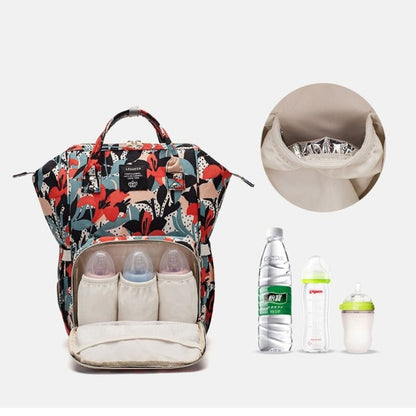 Printed Large Capacity Diaper Backpack