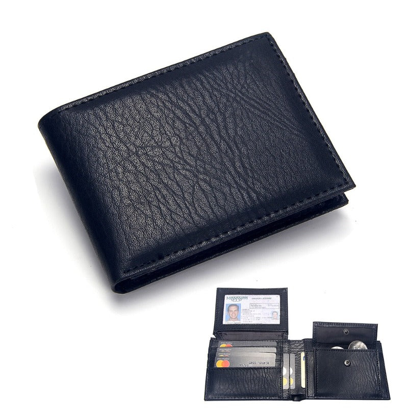 Solid Slim Leather Wallet