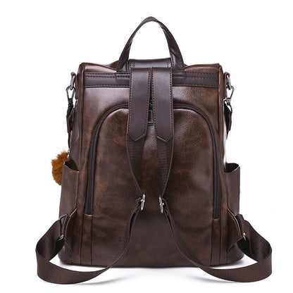 PU Leather Retro Backpack