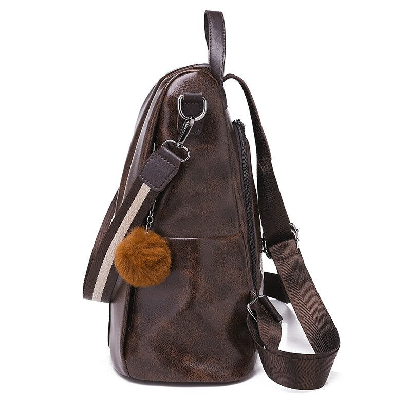 PU Leather Retro Backpack