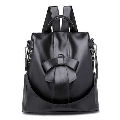 Leather Fashionable Backpack For Women