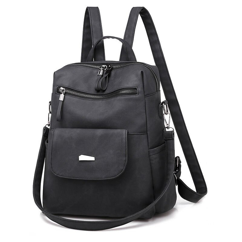 PU Leather Ladies' Shoulder Backpack