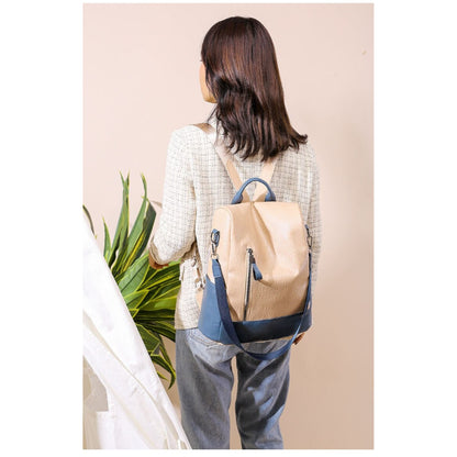 Women's Solid Leather Backpack