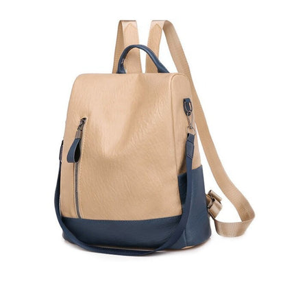 Women's Solid Leather Backpack