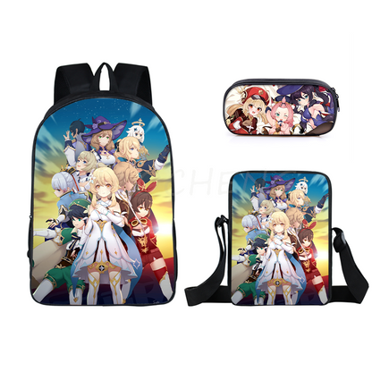 The Anime Cartoon 3 PCS Printed Bag