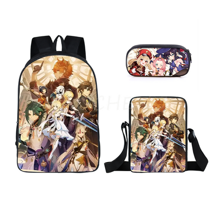 The Anime Cartoon 3 PCS Printed Bag