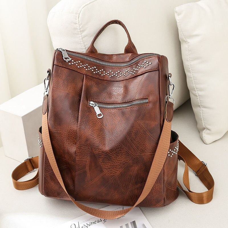 PU Leather Women's Travel Backpack