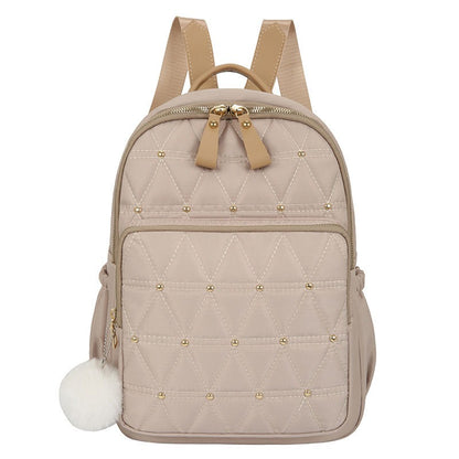 Solid Color Casual Travel Backpack